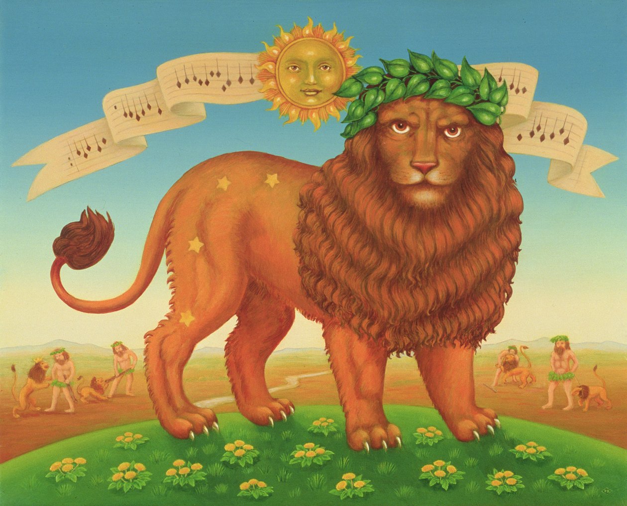 Leo, 1989 (panelde yağ ve tempera) by Frances Broomfield