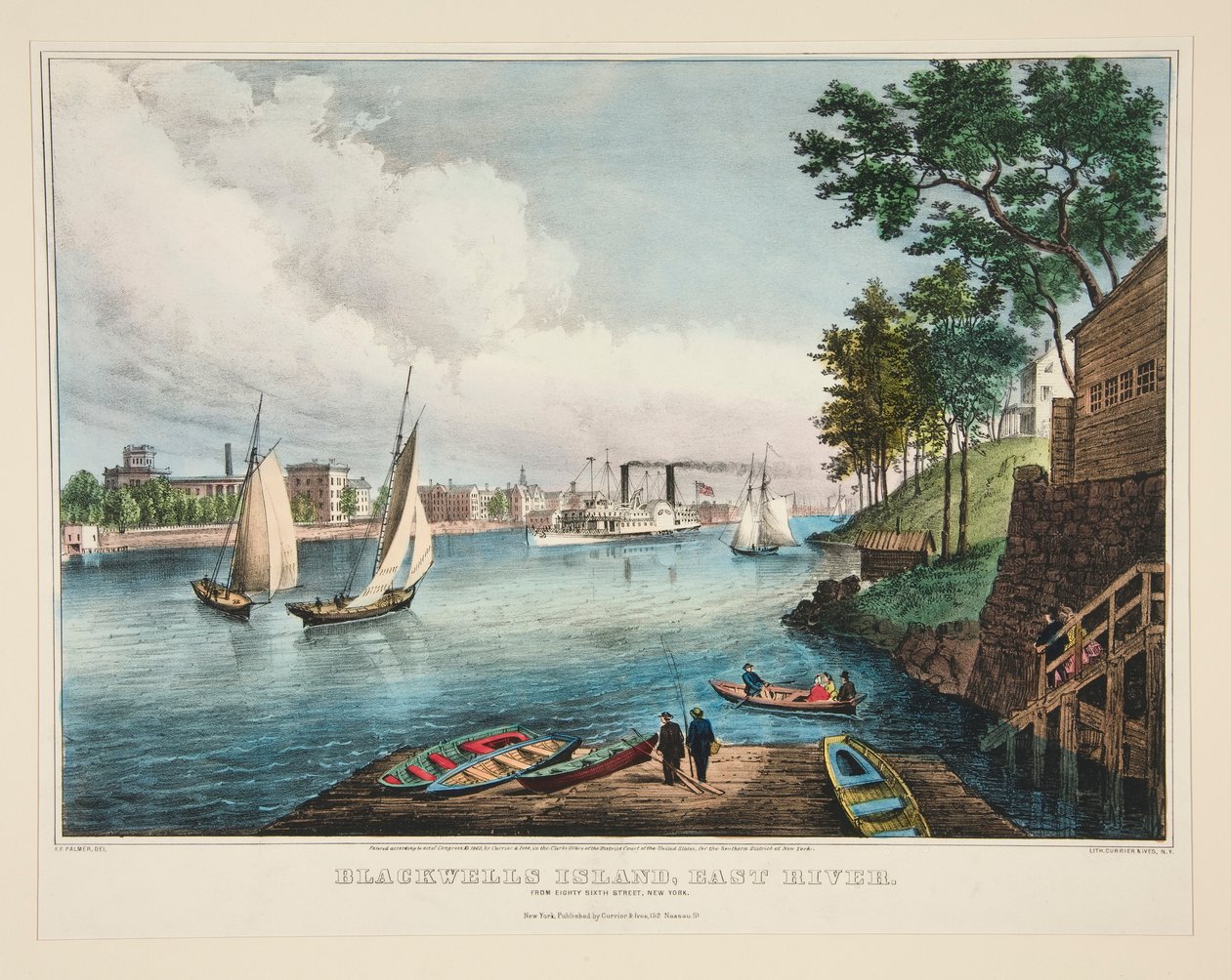 Blackwell Adası, Doğu Nehri by Frances Flora Bond Palmer