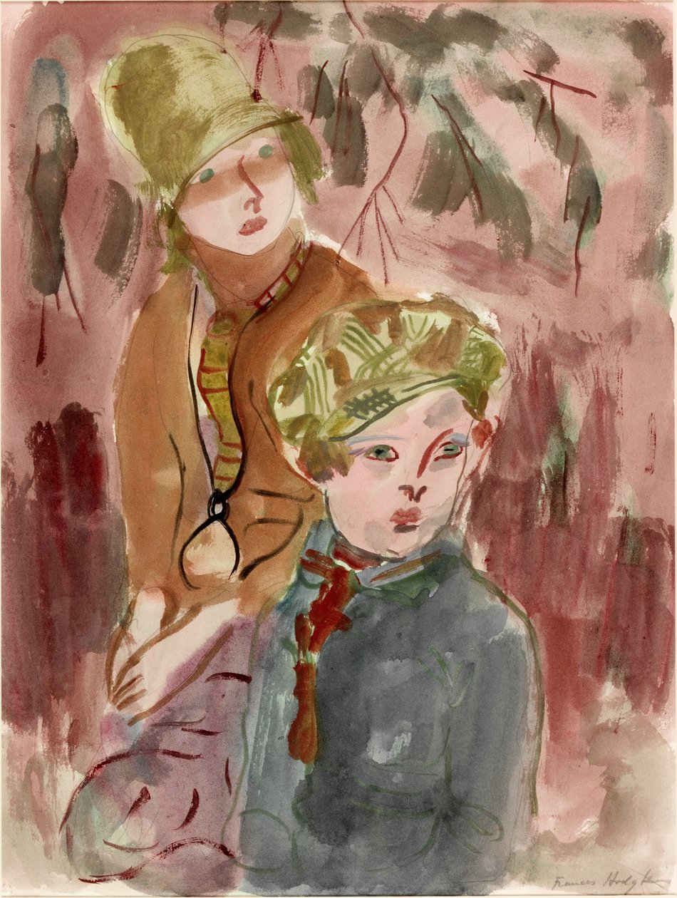 Oğlan ve Kız (kağıt üzerinde gövde rengi) by Frances Hodgkins