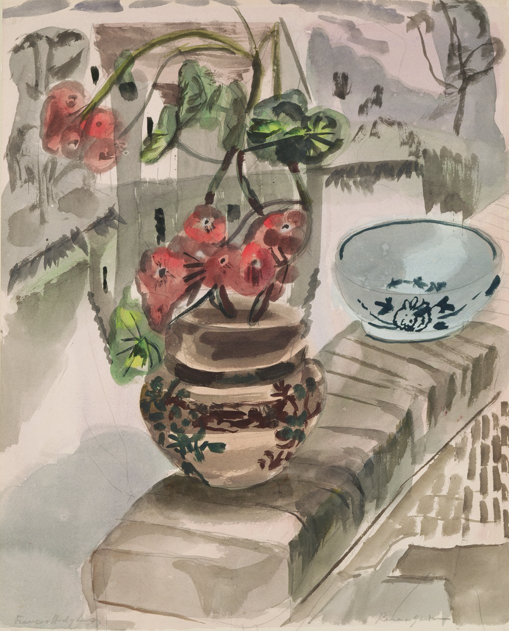 River Garden (kağıt üzerine sulu boya) by Frances Hodgkins