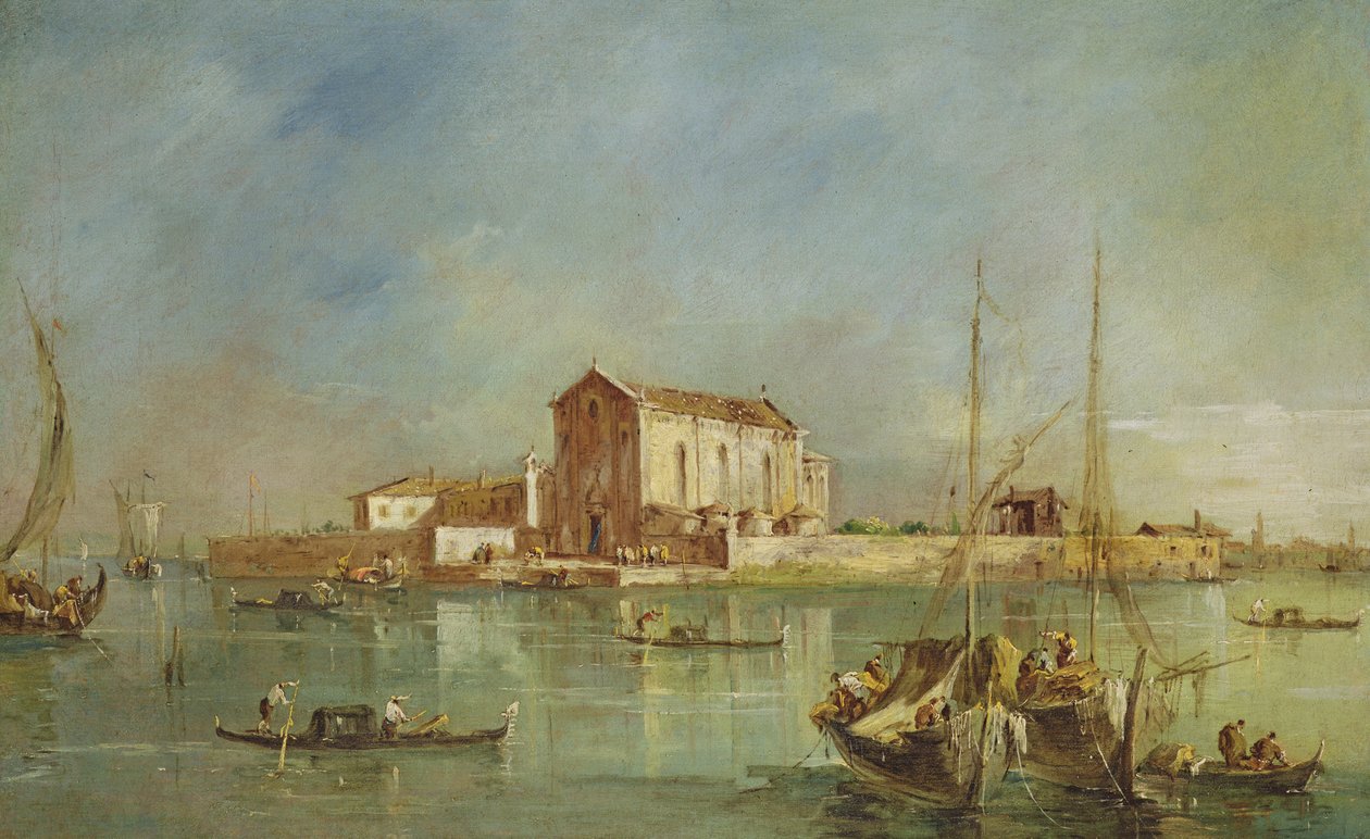 San Cristoforo della Pace Adası, Murano by Francesco Guardi