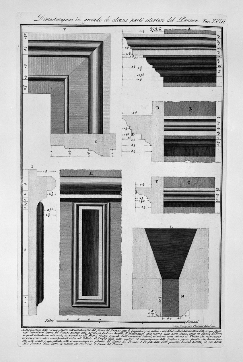 Panteon, üst. XVI by Francesco Piranesi