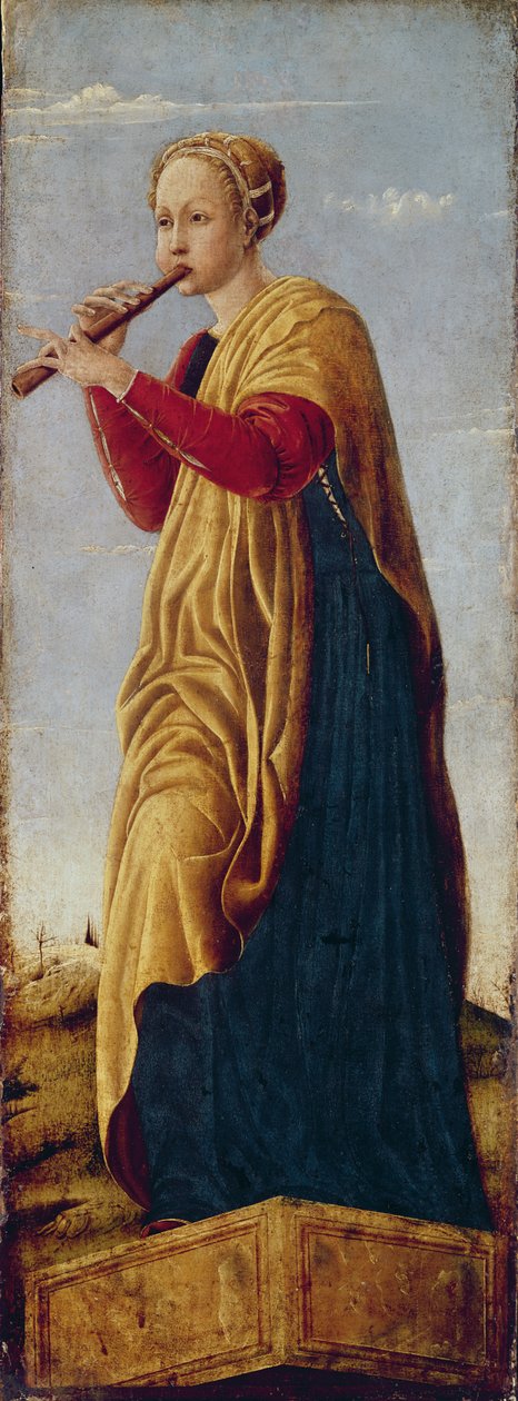 Muse Euterpe (ahşap) by Francesco del Cossa