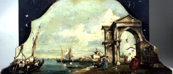 Capriccio Venedik Liman Manzarası by Francesco (after) Guardi