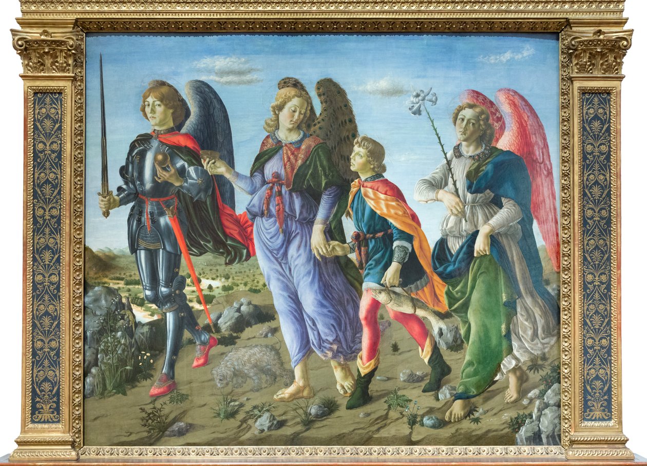 Üç başmelek ve Tobias by Francesco (attr. to) Botticini