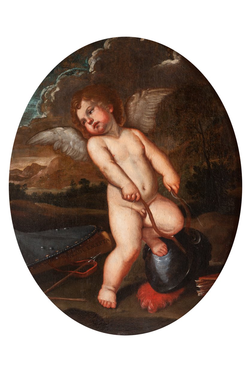 Kanatlı Putto Minerva