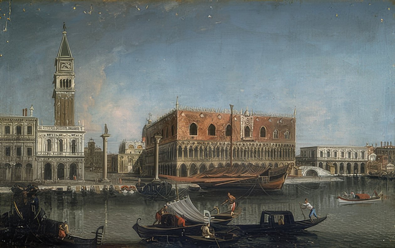 Dükalık Sarayı. Yaklaşık 1735-1740 by Francesco Albotto