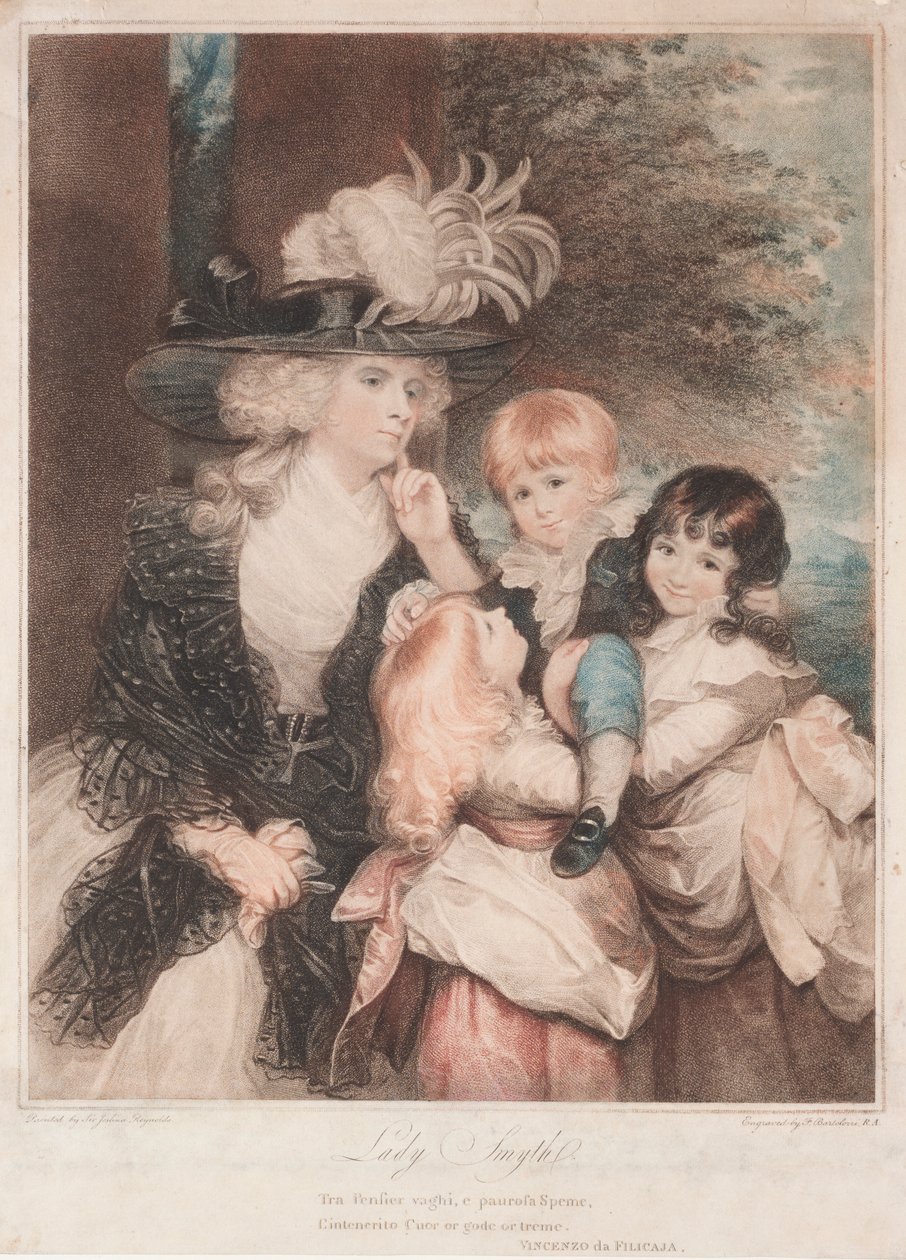 Leydi Smith ve Çocukları, 1789. by Francesco Bartolozzi