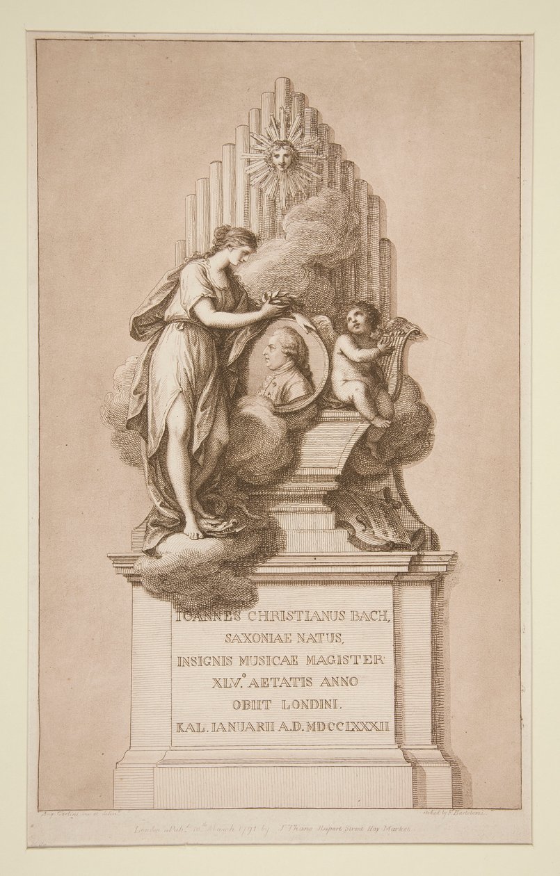 Johann Christian Bach Anıtı by Francesco Bartolozzi