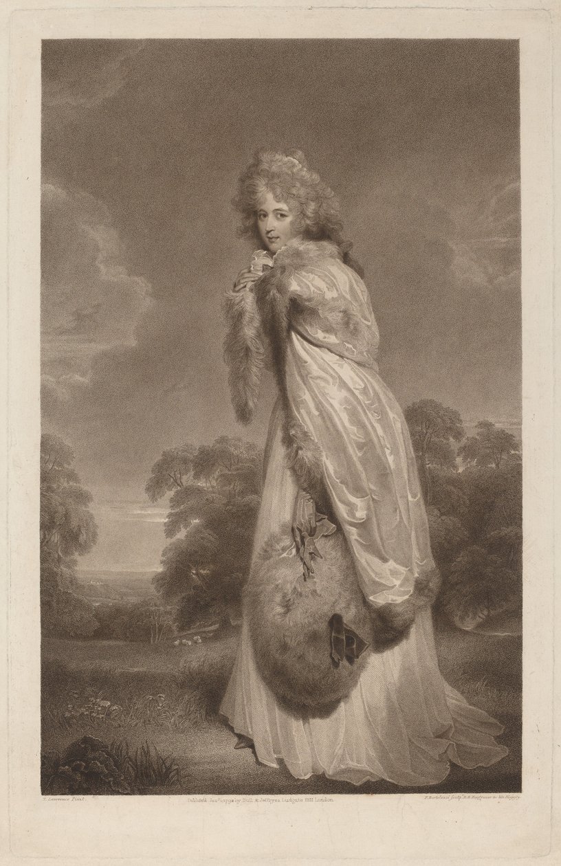 elizabeth farran by Francesco Bartolozzi after Sir Thomas Lawrence