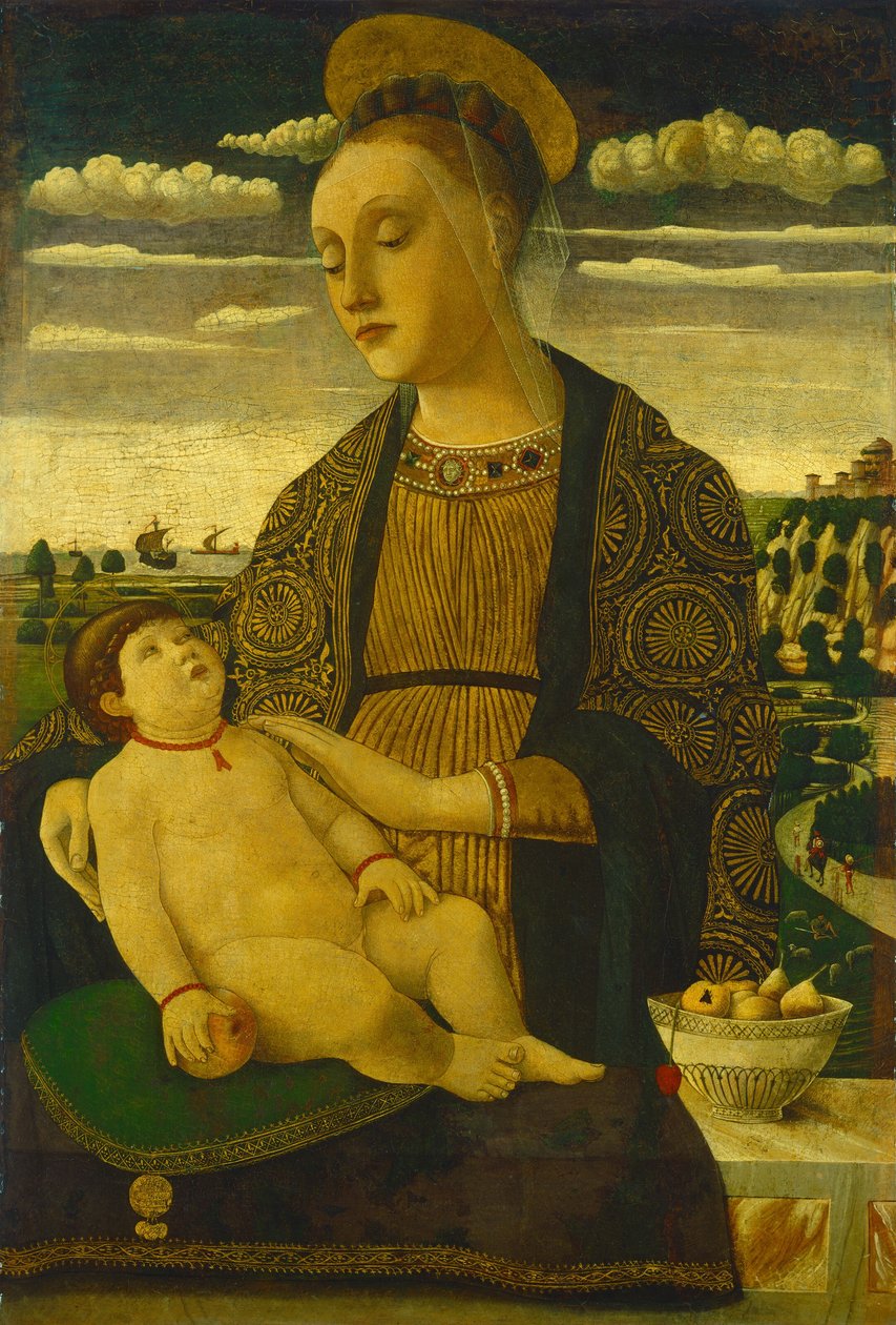 Madonna ve Çocuk, 1460'ların sonu. by Francesco Benaglio