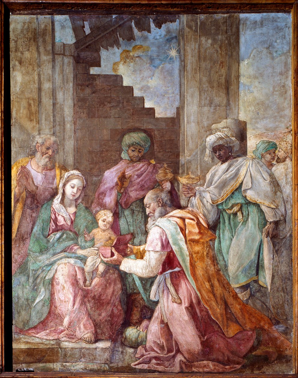 Magi hayranlığı (fresk by Francesco Cozza