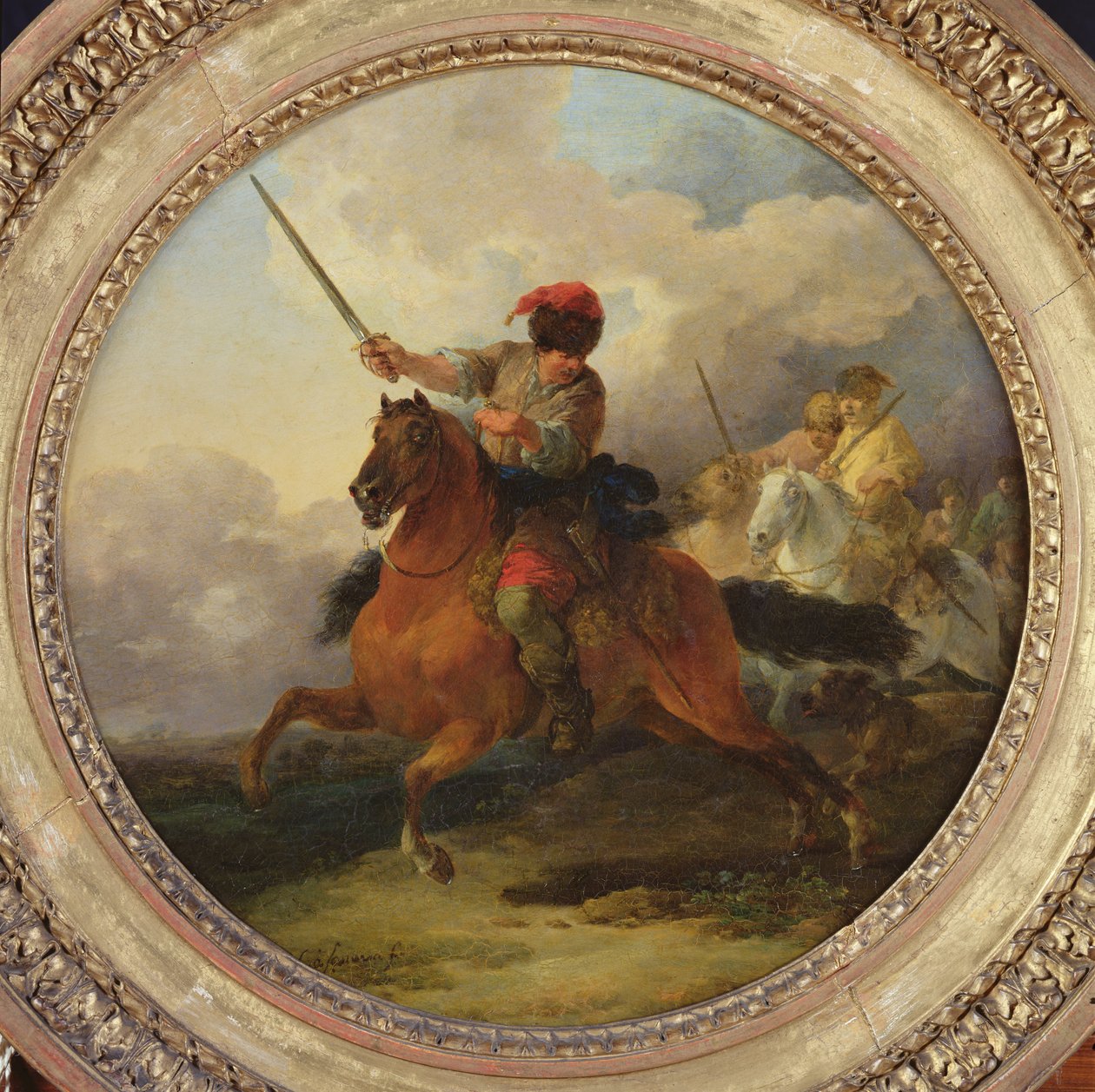 Bulgar Süvari (bakır üzerine yağ) by Francesco Giuseppe Casanova