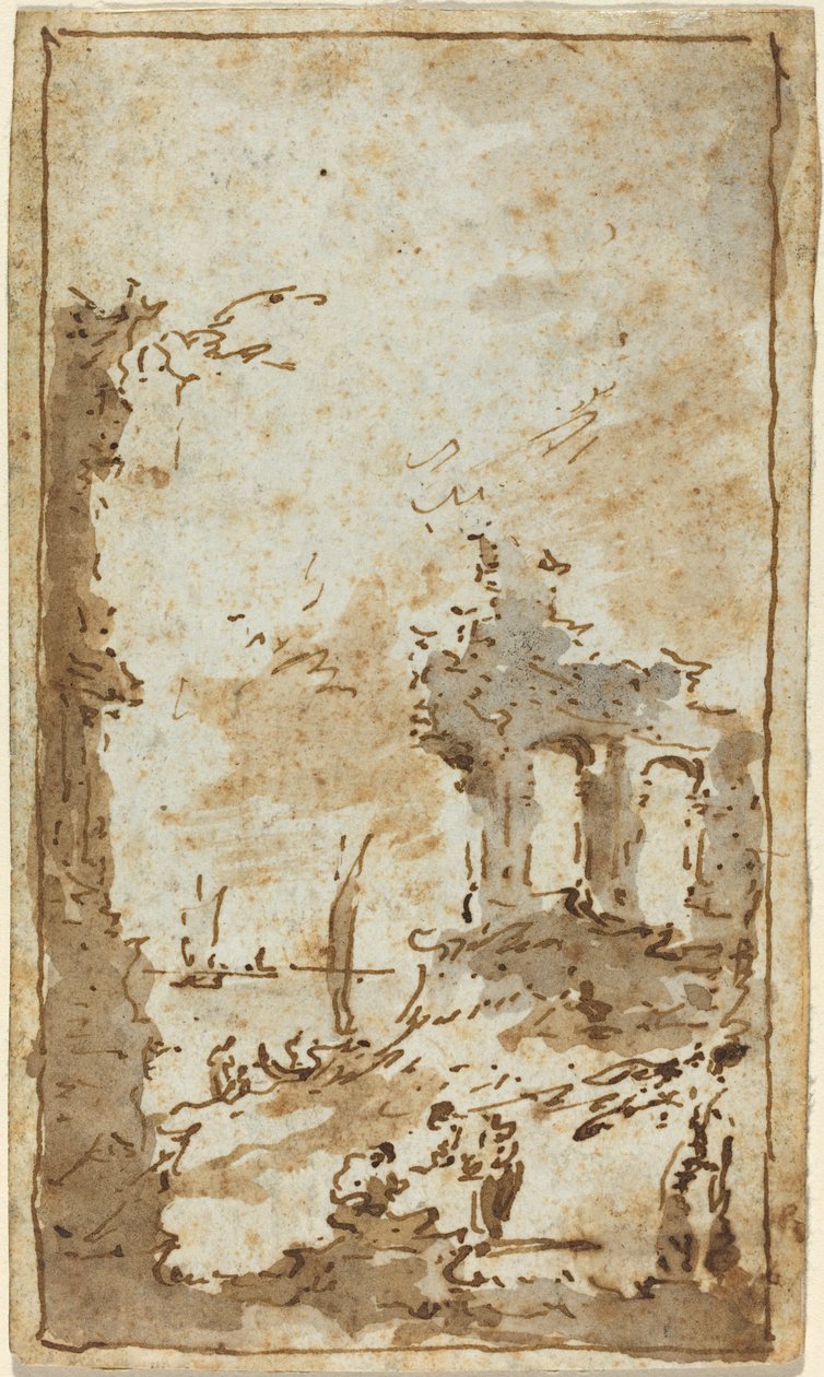 Lagün tarafından Harabelerin Capriccio by Francesco Guardi