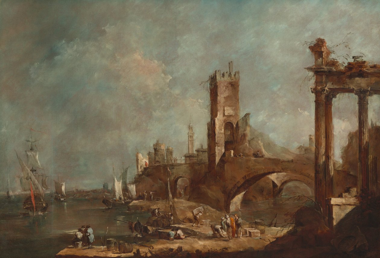 Bir Limanın Capriccio, c. 17601770. by Francesco Guardi