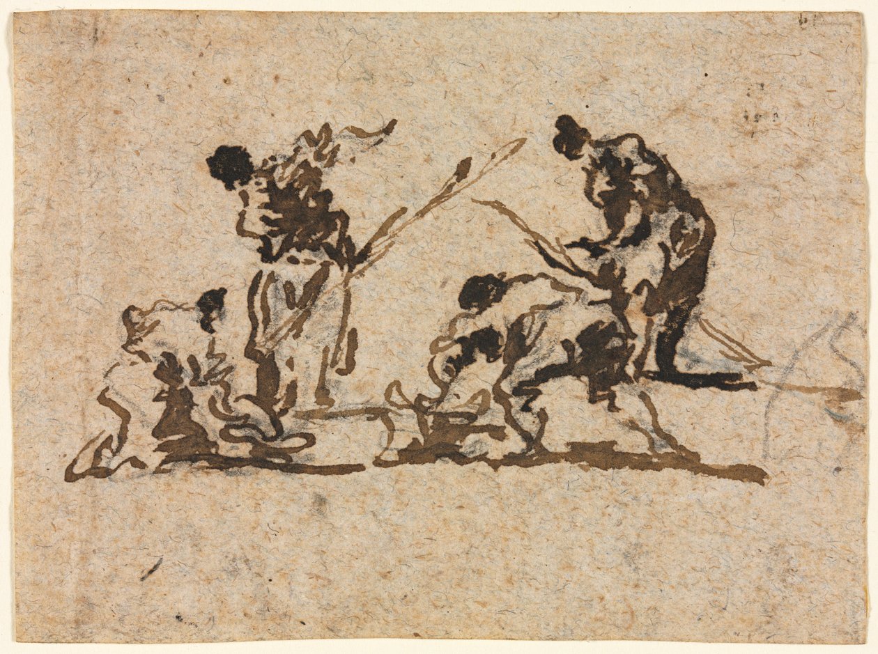 Çiftçiler ve Balıkçılar Çalışma, 18. yüzyıl. by Francesco Guardi