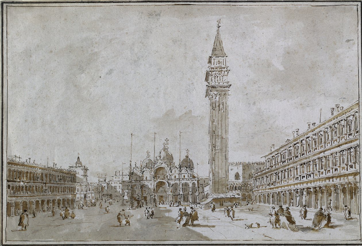 Piazza San Marco, Venedik by Francesco Guardi