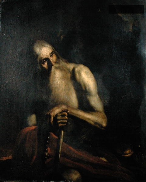 Aziz Jerome (tuval üzerine yağlı boya) by Francesco Guarino