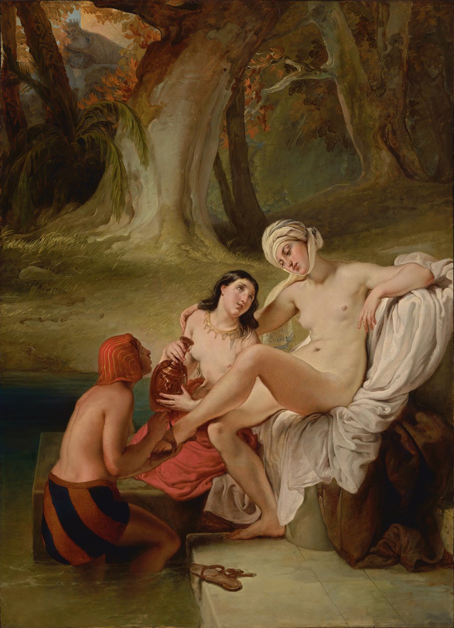 Bathsheba banyosunda by Francesco Hayez