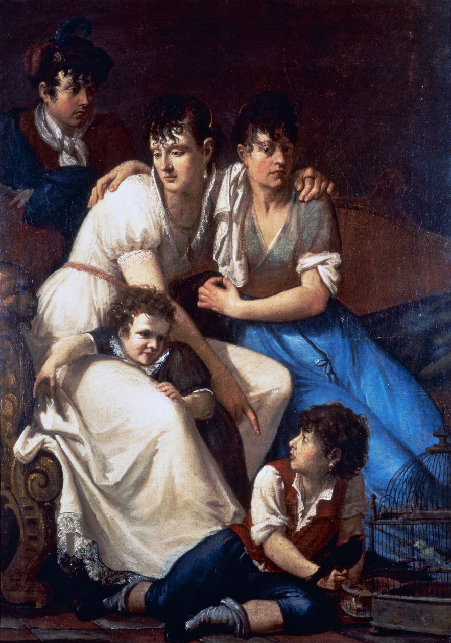 Ressamın ailesinin portresi by Francesco Hayez