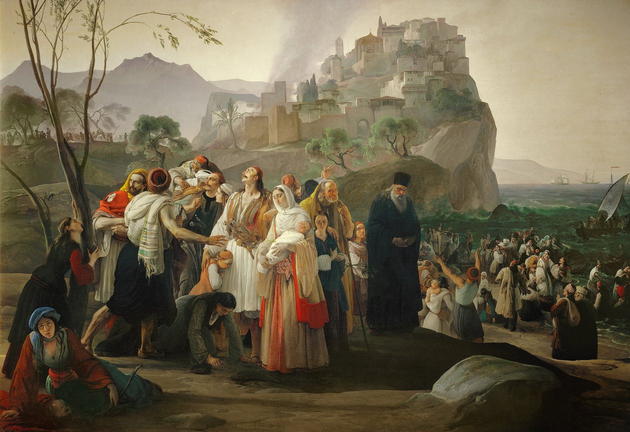 Parga Mültecileri by Francesco Hayez