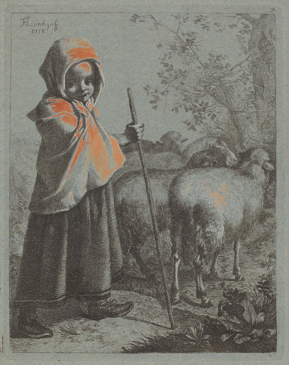 Sürüsü ile Çocuk Çoban by Francesco Londonio