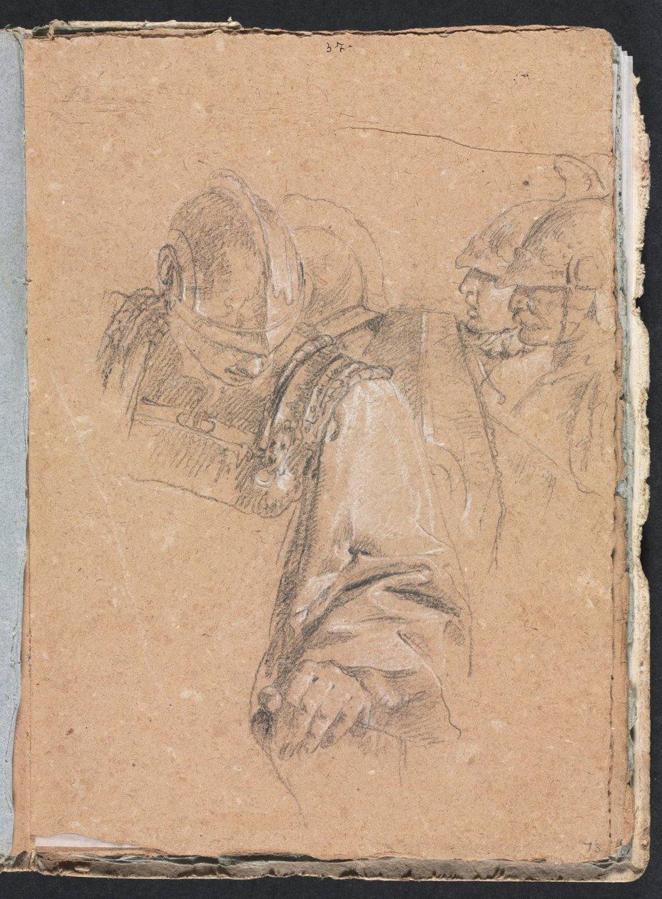 Verona Sketchbook: Askerler sayfa 73, 1760. by Francesco Lorenzi