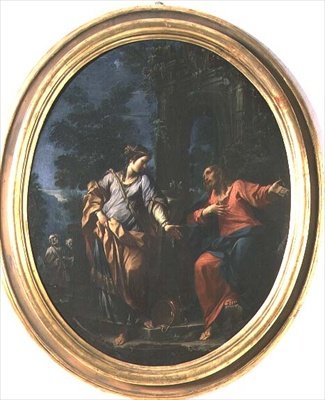 İsa ve Samiriyeli Kadın by Francesco Monti