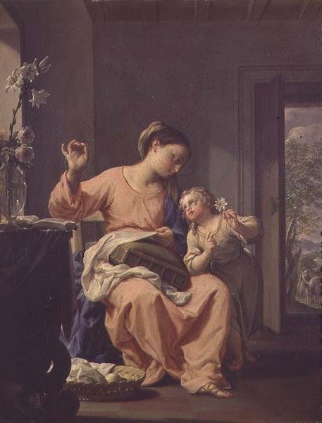 Madonna Dikiş by Francesco Trevisani