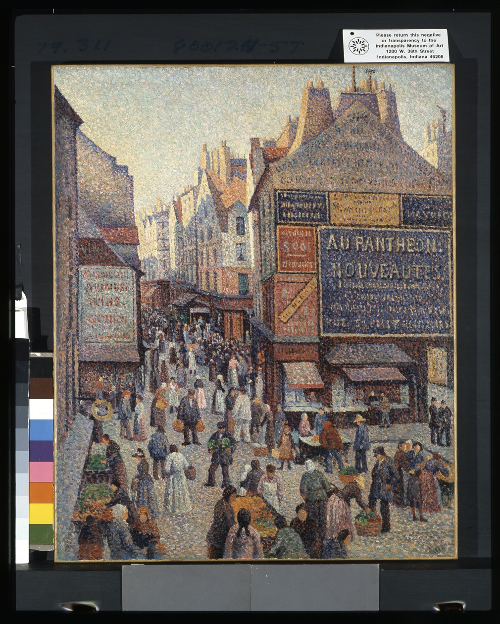 Rue Mouffetard (tuval üzerine yağlıboya) by Francesco Vinea