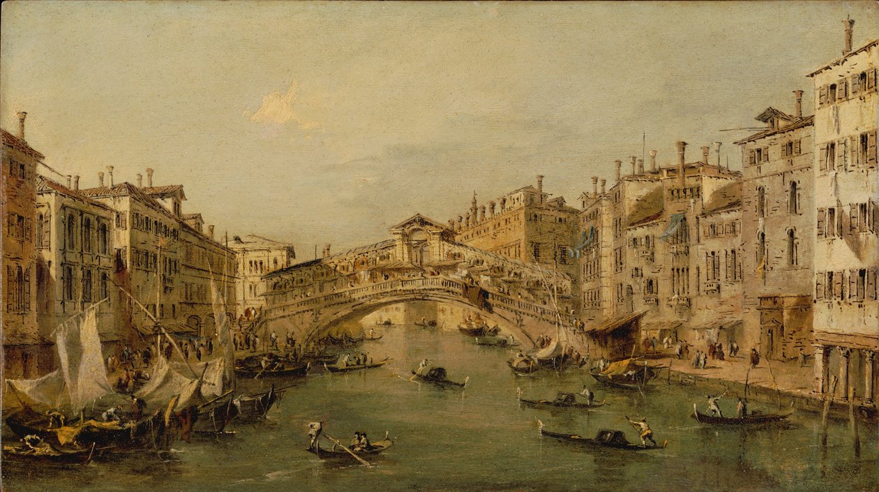 Venedik: Rialto by Francesco circle of Guardi