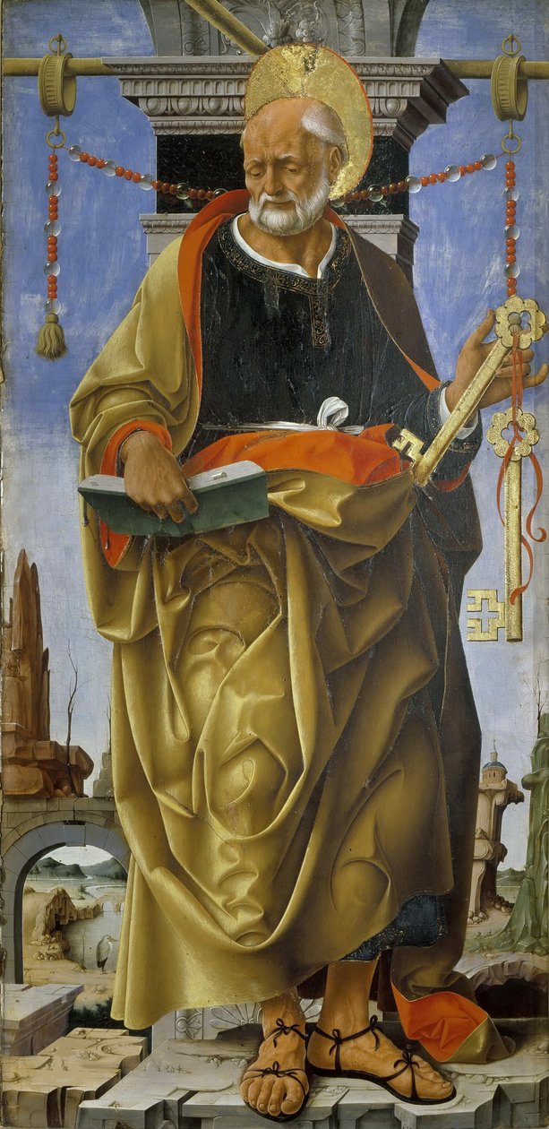 Griffoni Polyptych: Aziz Peter, ca 1472-1473. by Francesco del Cossa