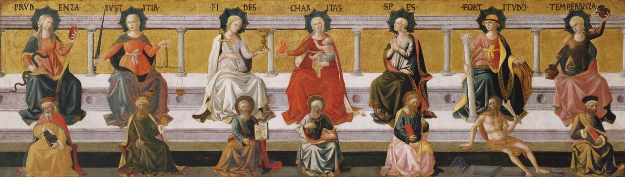 Yedi Erdem, c. 1450 by Francesco di Stefano Pesellino