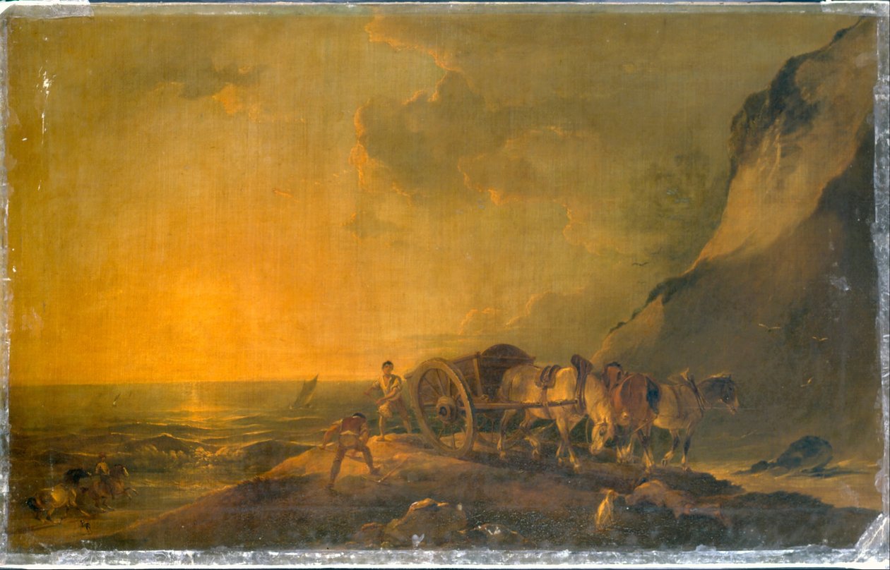 Atlı ve Arabalı Deniz Kıyısı by Francis Bourgeois