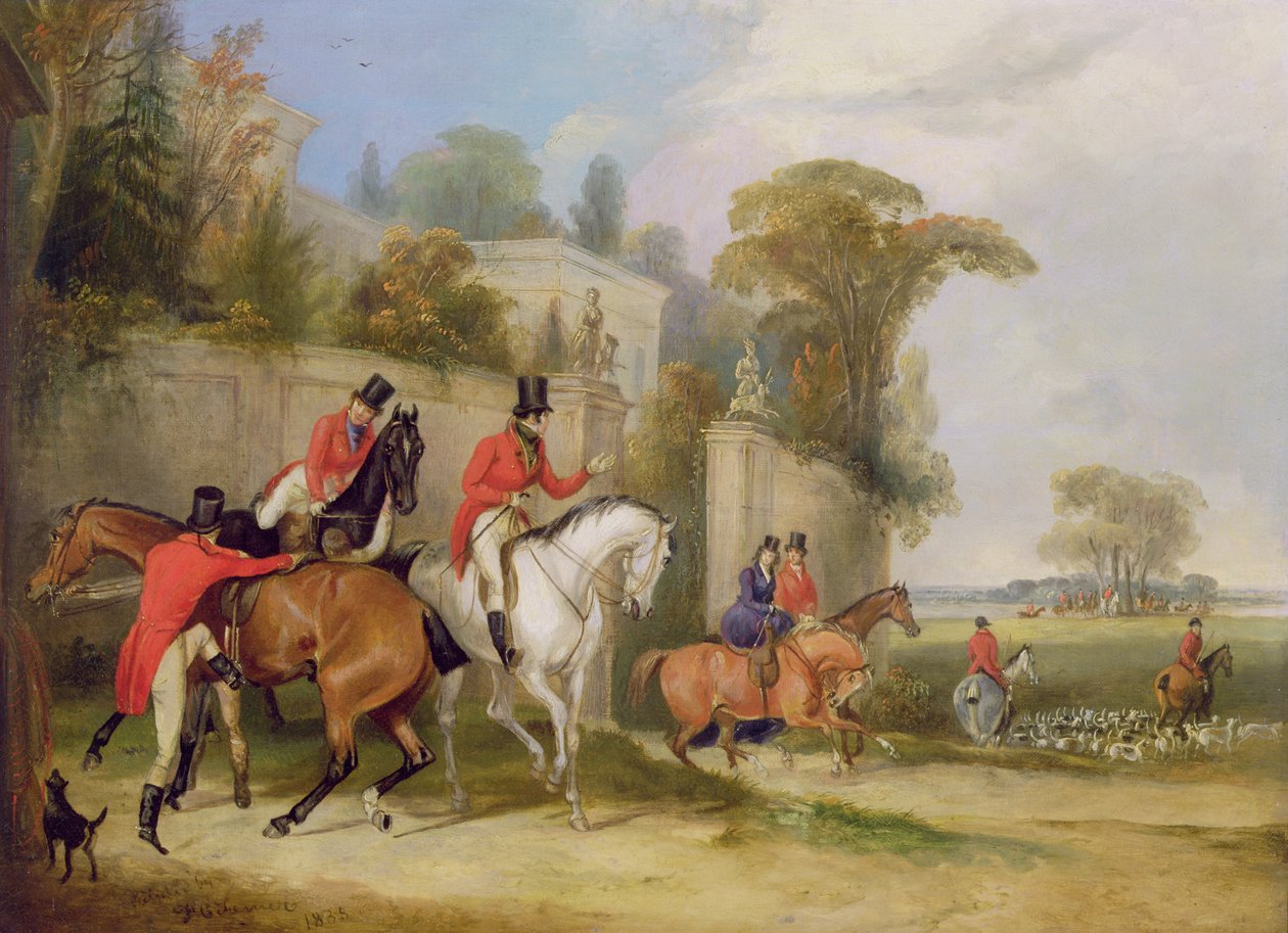 Lisans Salonu, The Meet, 1835 by Francis Calcraft Turner