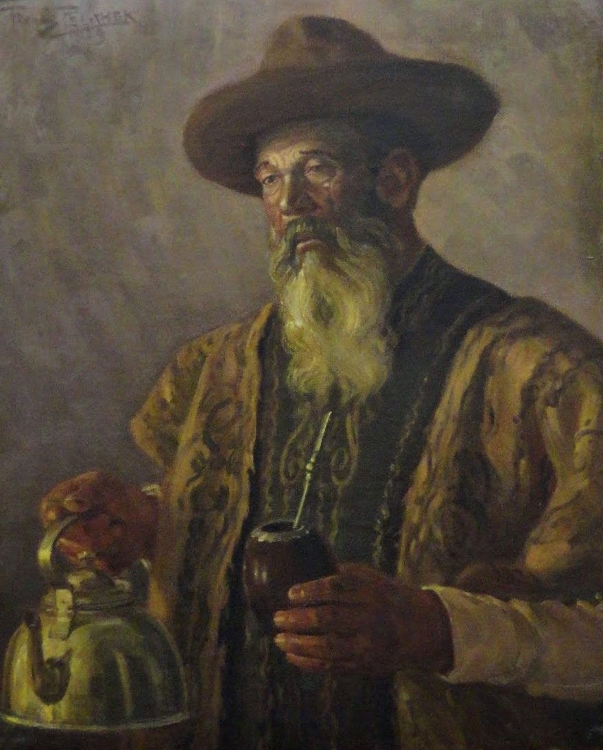 Yaşlı adam chimarrao içiyor by Francis Pelichek