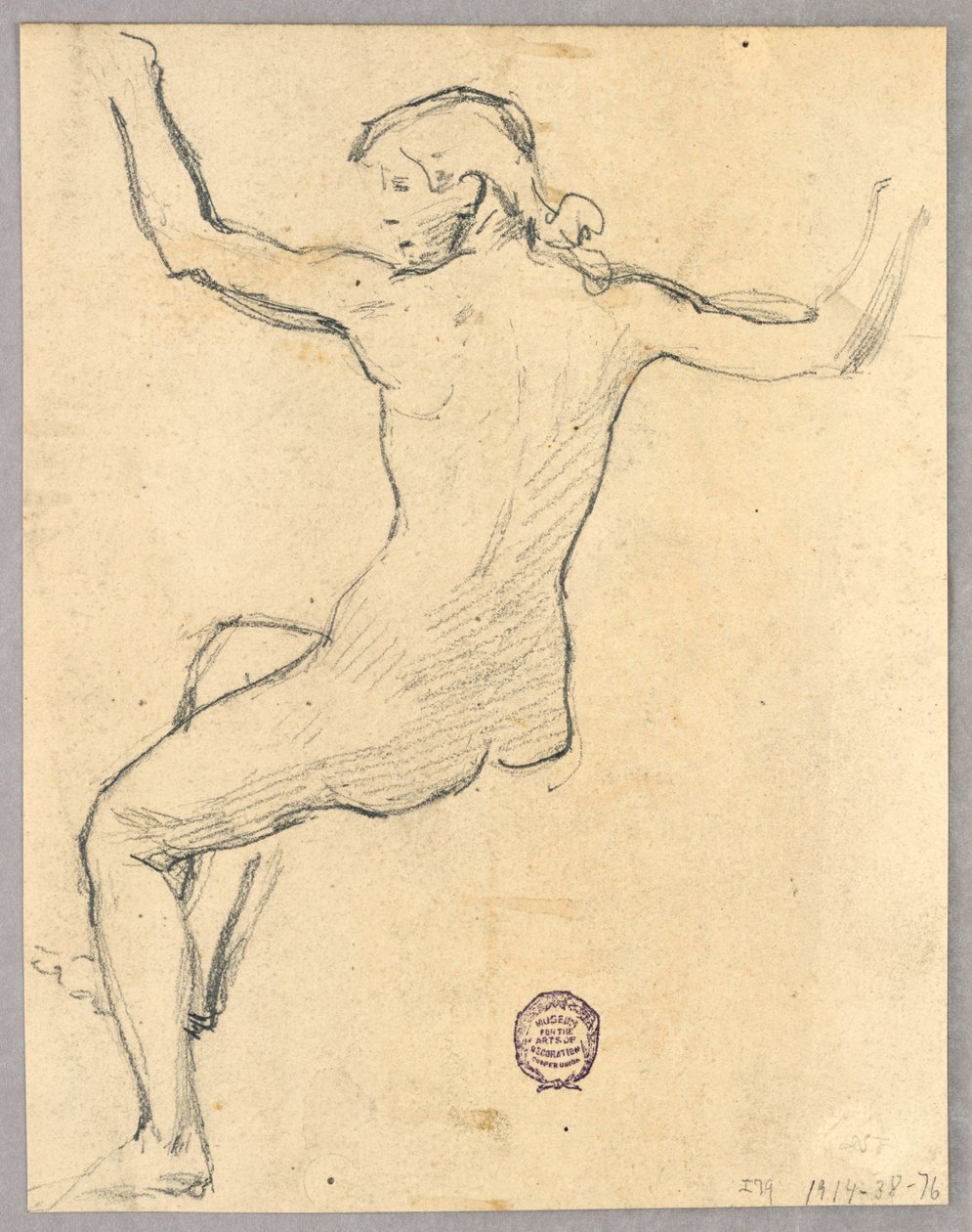 "Gece" için eskiz by Francis Augustus Lathrop