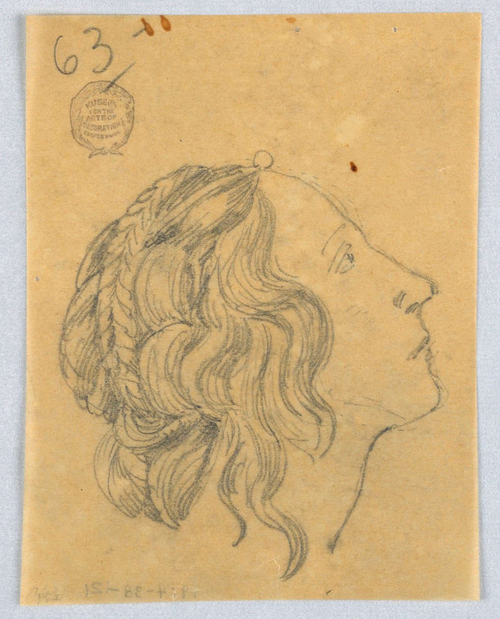 Profildeki Kadın Kafasının Kroki by Francis Augustus Lathrop