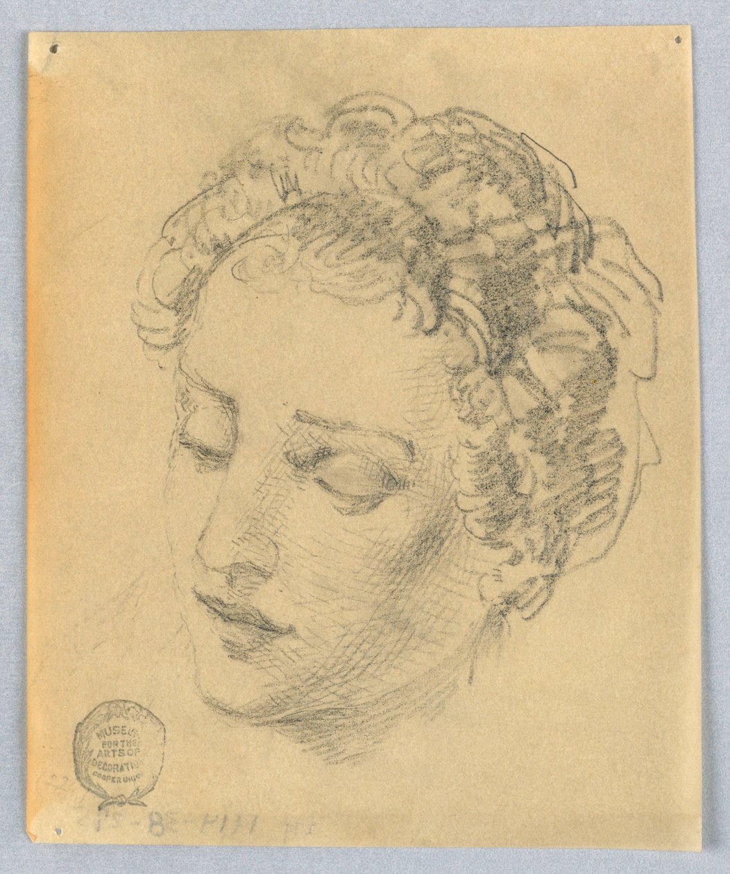 Bir Kadının Kafasının Kroki by Francis Augustus Lathrop