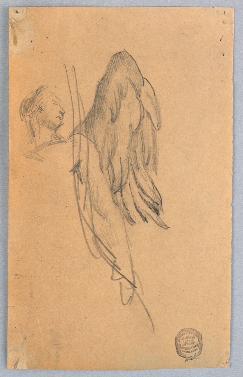 Bir melek taslağı by Francis Augustus Lathrop
