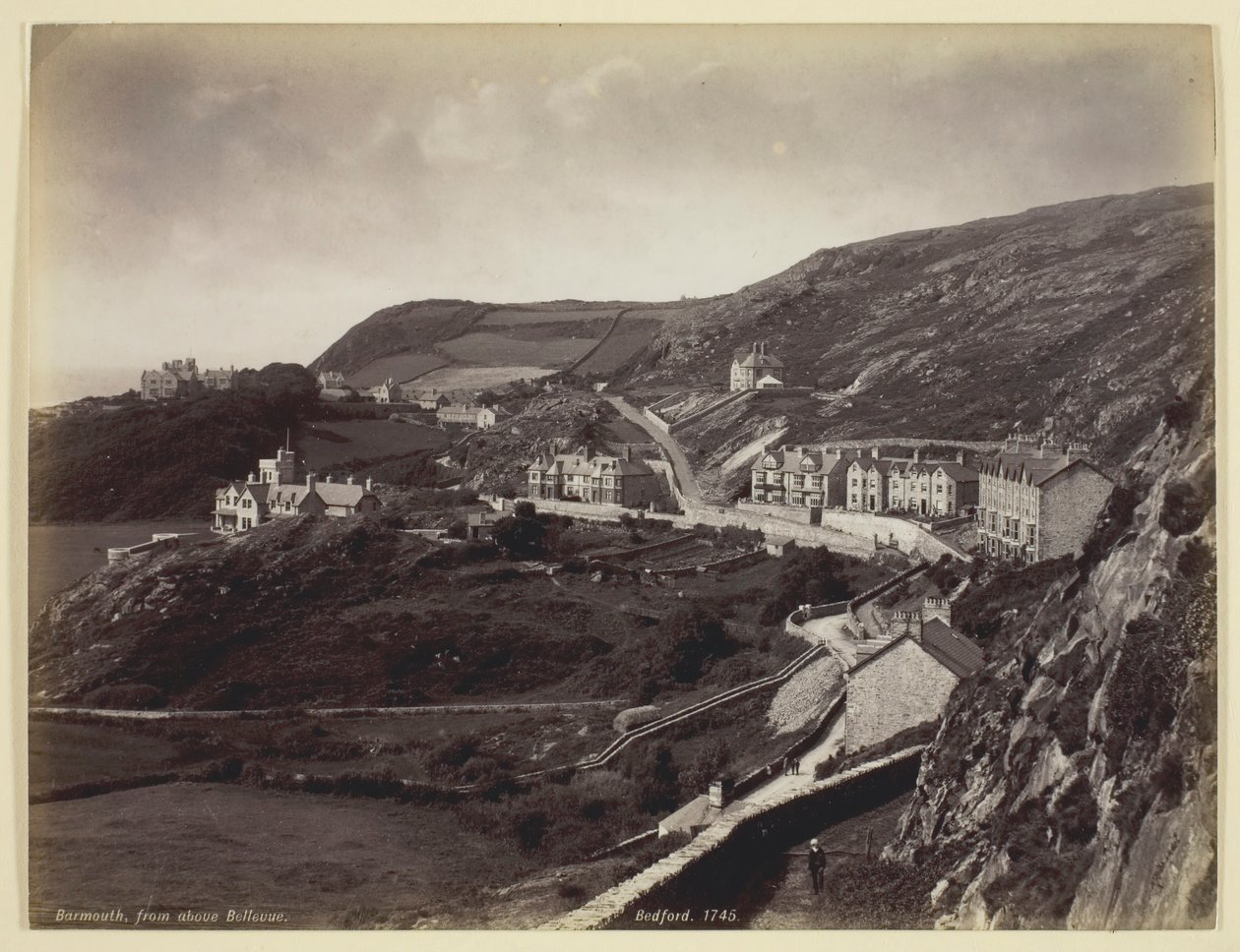 Barmouth, yukarıdan Bellevue, 186094. by Francis Bedford
