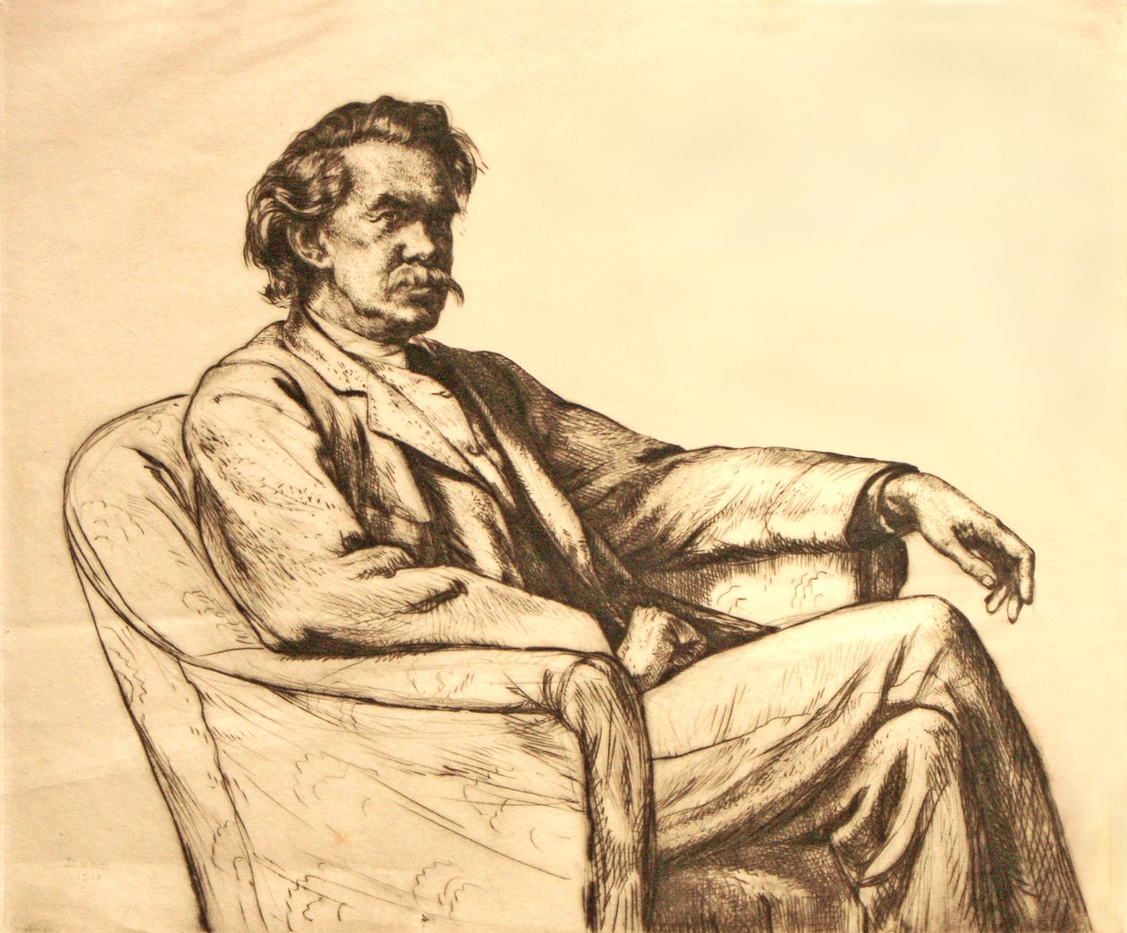 bir adamın portresi by Francis Dodd