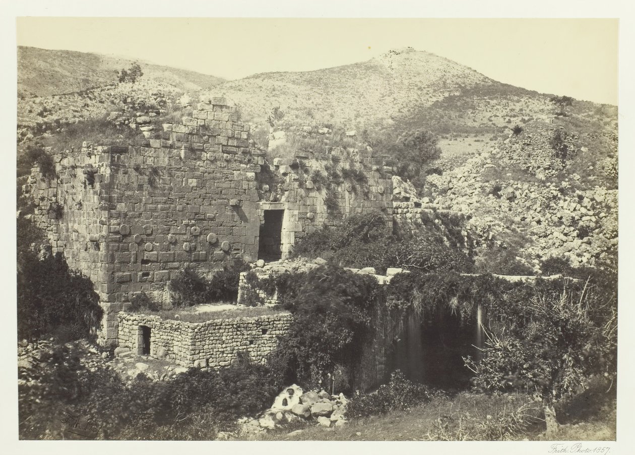 Banias, Antik Caesarea, Philippi, 1857 by Francis Frith