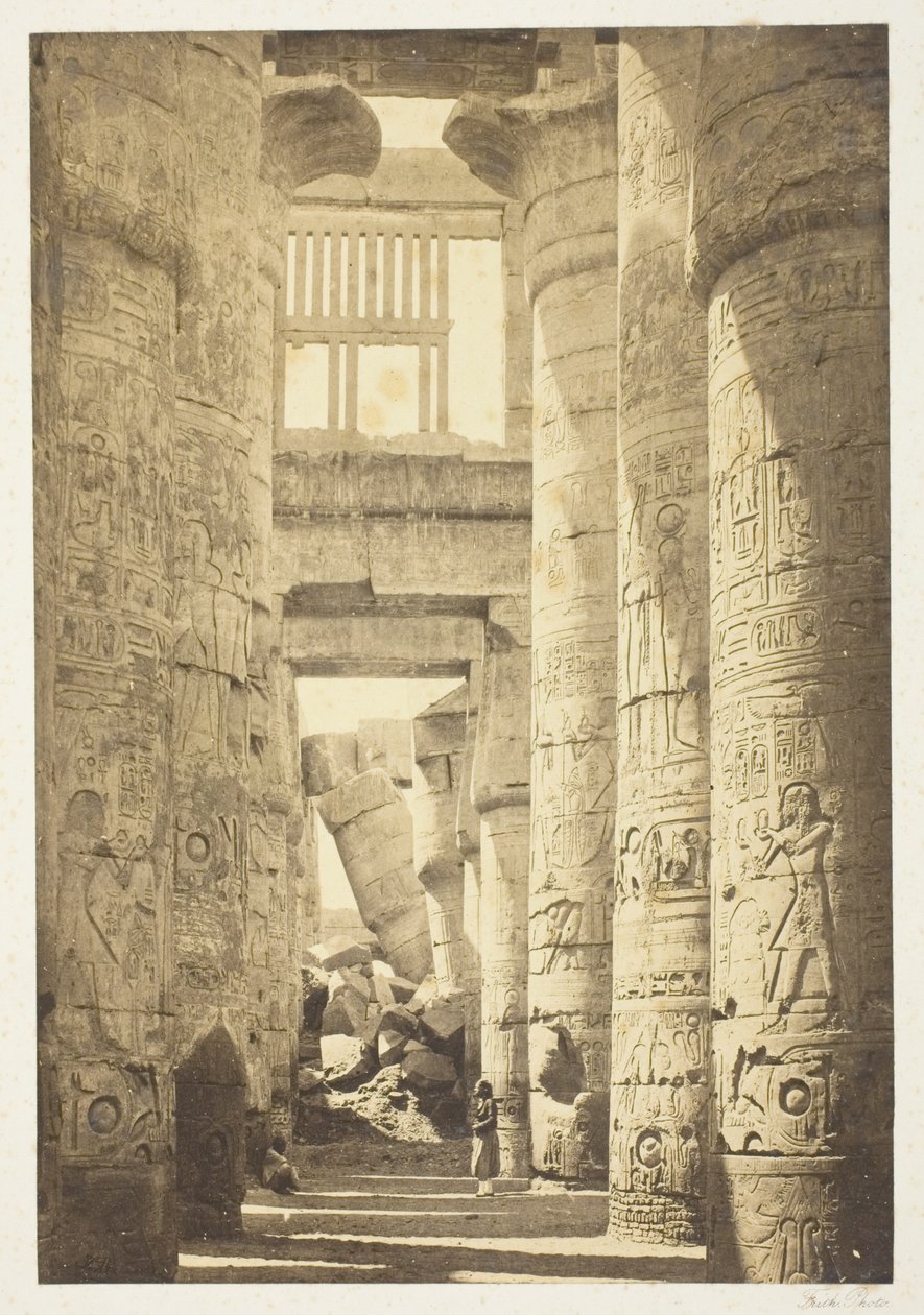 Sütunlar Salonunun İçi by Francis Frith