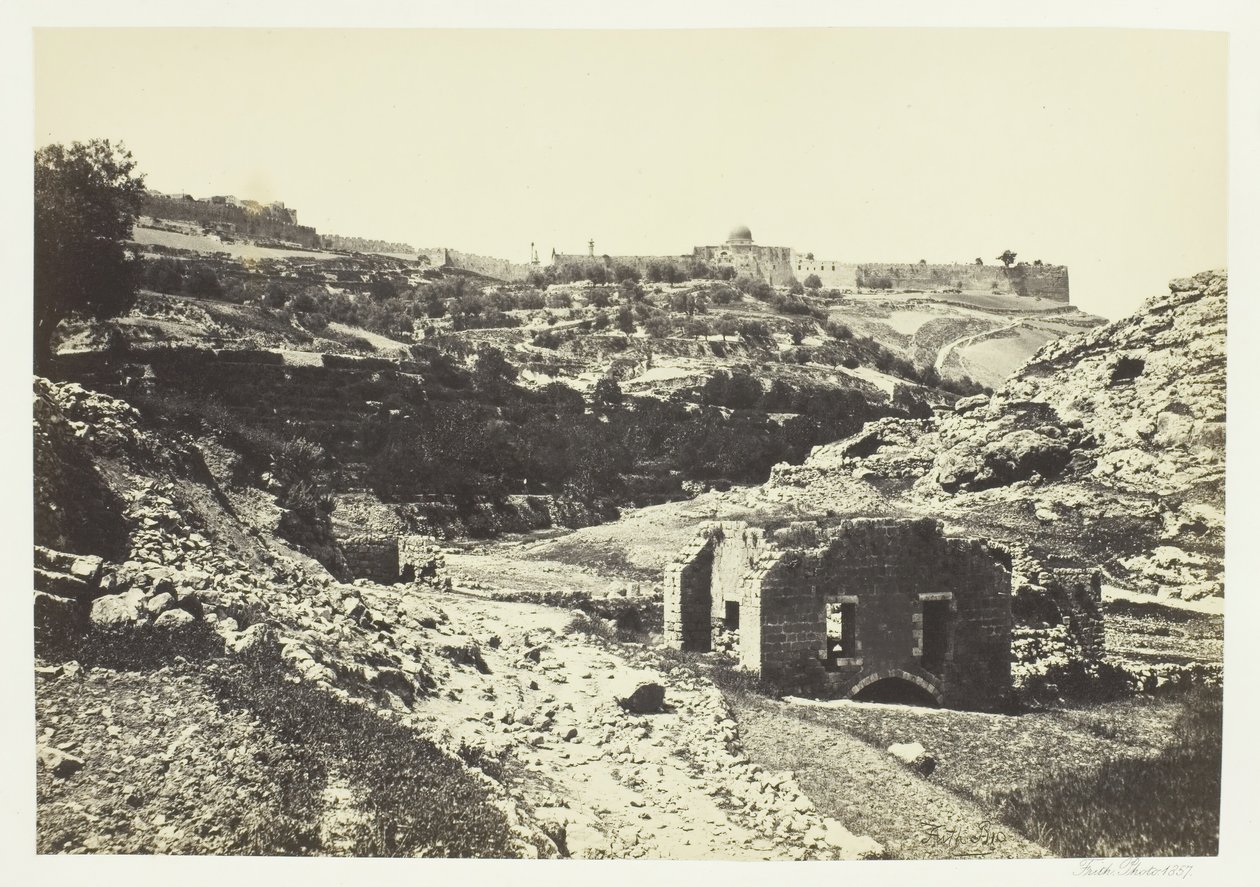 En-Rogel Duvarından Kudüs, 1857. by Francis Frith