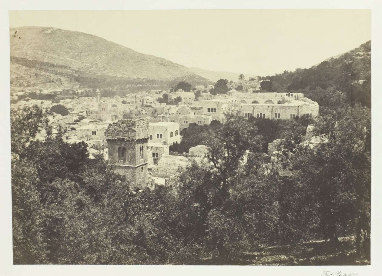 Nablous, Antik Şekem, 1857. by Francis Frith