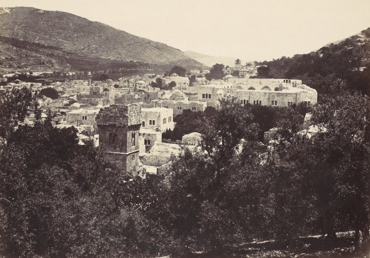 Nablous, Antik Şekem, 1857. by Francis Frith