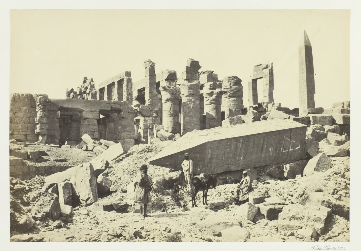 Kırık Dikilitaş, Karnac, 1857. by Francis Frith