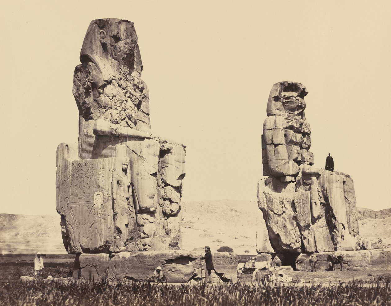 Ovanın Heykelleri, Thebes by Francis Frith