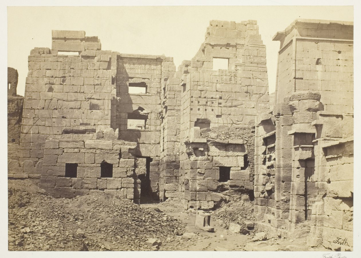 Tapınak Sarayı, Medinet-Haboo by Francis Frith